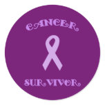 Purple Fancy Survivor Stickers
