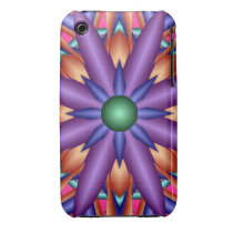 Purple fantasy flower iPhone 3 case