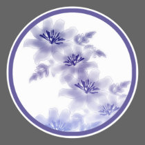 Purple Fantasy Flowers stickers