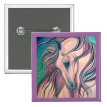 Purple Fantasy Horse Buttons