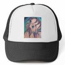 Purple Fantasy Horse Mesh Hat