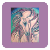 Purple Fantasy Horse Stickers