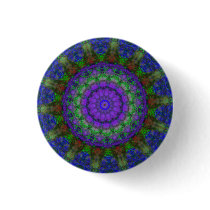 Purple Fantasy mandala button pin