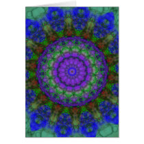 Purple Fantasy mandala kaleidoscope note card cards