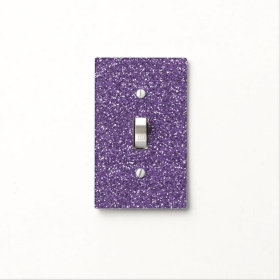 Purple Faux Glitter Switch Plate Covers