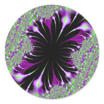 Purple Feathers Fractal Sticker