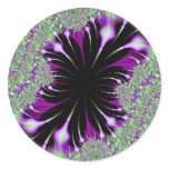 Purple Feathers Fractal Sticker