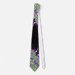 Purple Features Fractal Tie