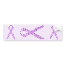 Purple Feet Awareness Ribbon Bumper Stickers