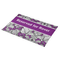 Purple Fern Dog Personalized Placemat