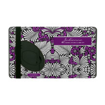 Purple Fern Print Custom Tablet Case iPad Cover