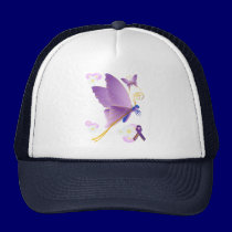 Purple Fibro Awareness hat hats