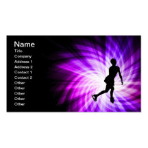 Purple Figure Skating Business Card