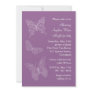 Purple Filigree Butterflies Custom Invites