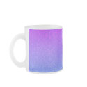 Purple Filigree Vines Frosted Glass Mug