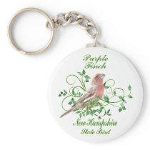 Purple Finch New Hampshire State Bird keychains