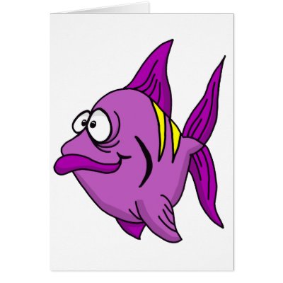 Cartoon Purple Fish