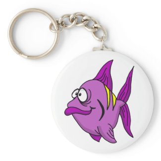 Purple Fish keychain