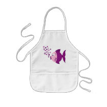 Purple Fish Kids Apron