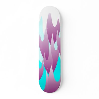 Purple Flame Skateboard by windyone