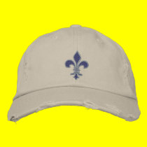 Purple Fleur de Lis Embroidered Hat embroidered hats