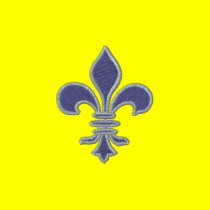 Purple Fleur de Lis Embroidered Shirt embroidered shirts