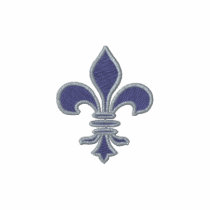 Purple Fleur de Lis Embroidered Shirt embroidered shirts