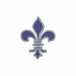 Purple Fleur de Lis Embroidered Shirt