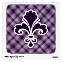 Purple Fleur de lis Room Graphics