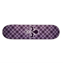 Purple Fleur de lis Skate Board Deck