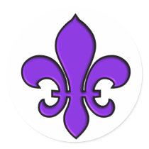 Purple Fleur de lis - Sticker