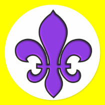 Purple Fleur de lis - Sticker stickers