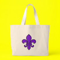 Purple Fleur de lis - Tote Bag
