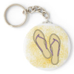 Purple Flip Flop Keychain