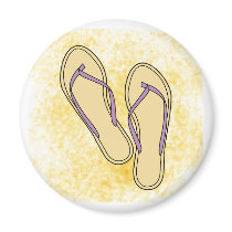 Purple flip Flops Magnet by jmagnum Purple flip Flops Magnet