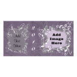 Purple Floral 2 Custom Photo Cards