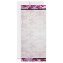 Purple floral and paisley pattern gift custom rack card