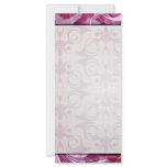 Purple floral and paisley pattern gift custom rack card