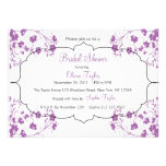 Purple Floral Bridal Invitation