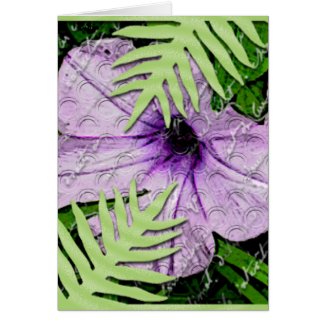 Purple Floral card card
