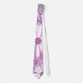 Purple Floral Dotted Tribal Daisy Tattoo Pattern Neck Tie