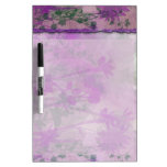 Purple Floral Dry Erase Board