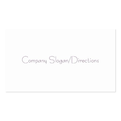 Purple Floral-Elegant Business Cards (back side)