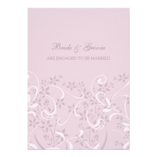 Purple Floral Engagement Party Invitations