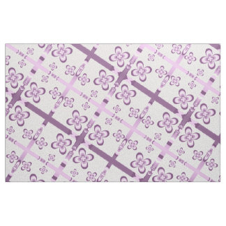 Purple Floral Fabric | Zazzle