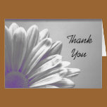 Purple Floral Highlights Bridesmaid Thank You cards