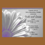 Purple Floral Highlights Rehearsal Dinner invitations