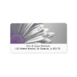 Purple Floral Highlights Return Address Label