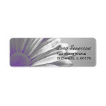 Purple Floral Highlights Return Address Label