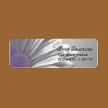 Purple Floral Highlights Return Address Label labels